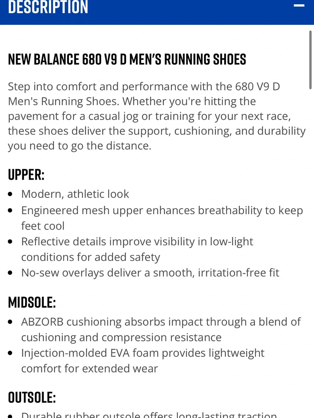 New Balance 680 V9 Size 9 Men's Running Shoes #Lux-CL